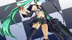 Woman weapons Anime navel Shorts fans long hair anime girls 