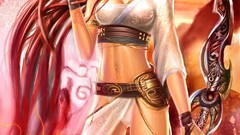 Woman weapons Anime redheads panties artwork