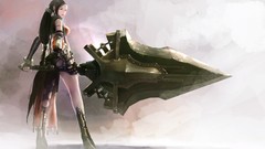 Woman weapons artwork fantasy art