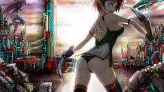 Woman weapons ass Anime Manga anime girls ecchi panties Daggers 