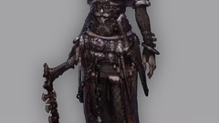 Woman weapons blue eyes artwork fantasy art Simple Background 