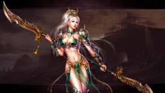 Woman weapons ecchi cleavage artwork video games fantasy art