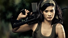 Woman weapons Guns brunettes airsoft
