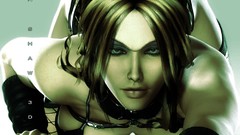 Woman weapons Guns Characters 3d short hair bikini digital art 