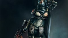 Woman weapons Guns heroine artwork futuristic