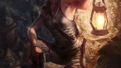 Woman weapons pistols lanterns tomb raider lara croft 