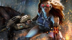 Woman weapons ruins crysis artwork video games futuristic