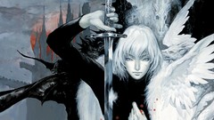 Woman weapons wings Swords castlevania video games fantasy art