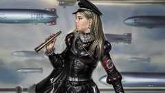 Woman weapons Zeppelin earrings vehicles uniforms