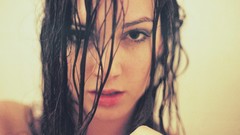 Woman wet brunettes models