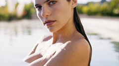 Woman wet Lake Bell