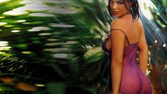 Woman wet wet clothing