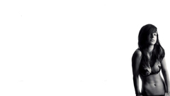 Woman white background