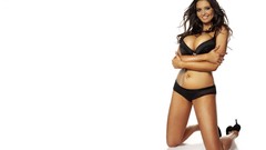 Woman white background