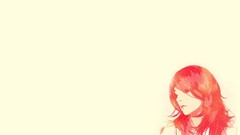 Woman white background