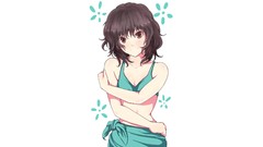 Woman white background anime girls Simple Background