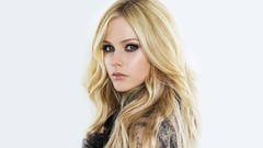 Woman white background Avril Lavigne faces blondes singers 