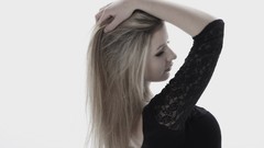 Woman white background blondes Julia