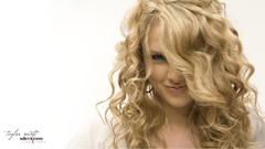 Woman white background blondes taylor swift smiling singers 