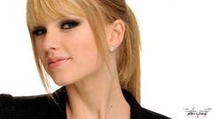 Woman white background blondes taylor swift smiling singers 