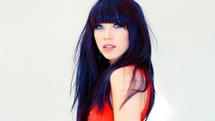 Woman white background blue eyes singers bangs carly rae jepsen 