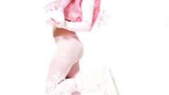 Woman white background brunettes