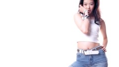 Woman white background Celebrity Actress asians black hair 