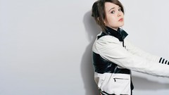 Woman white background Celebrity Actress short hair ellen page 