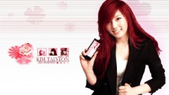 Woman white background Celebrity asians singers redheads Korean 