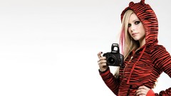 Woman white background Celebrity Avril Lavigne