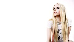 Woman white background Celebrity Avril Lavigne singers Simple 