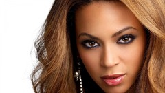Woman white background Celebrity Beyonce Knowles brown eyes 