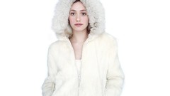 Woman white background Celebrity coat Actress brunettes emmy 