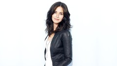 Woman white background Celebrity Courteney Cox