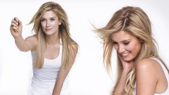 Woman white background Celebrity delta goodrem