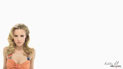 Woman white background Celebrity Kristen Bell Actress blondes 