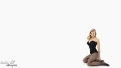 Woman white background Celebrity Kristen Bell Actress blondes 