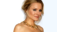 Woman white background Celebrity Kristen Bell faces Actress 