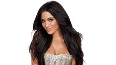 Woman white background Celebrity nicole scherzinger brown eyes 