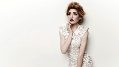 Woman white background Celebrity singers Nicola Roberts