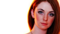 Woman white background Celebrity singers redheads Lena Katina 