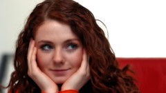 Woman white background Celebrity singers redheads Lena Katina 