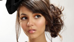 Woman white background Celebrity victoria justice brunettes 