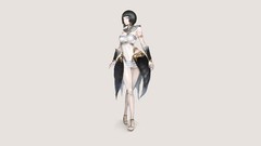 Woman white background Egyptian anime girls artwork Simple 