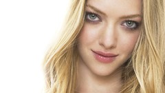 Woman white background faces Actress blondes green eyes amanda 