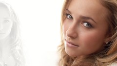Woman white background faces Actress hayden panettiere Simple 