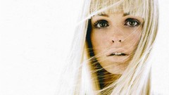 Woman white background faces blondes