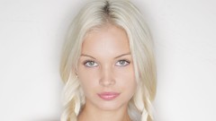 Woman white background faces blondes Franziska Facella
