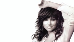 Woman white background faces grayscale Tiffani Amber Thiessen