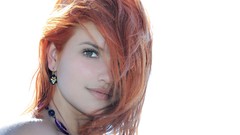 Woman white background faces redheads Met-Art magazine Violla A